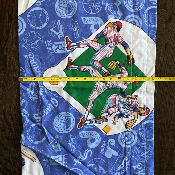 Vintage 90’s MLB Baseball Curtains Fabric - Picture 14 of 15